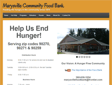 Tablet Screenshot of marysvillefoodbank.org